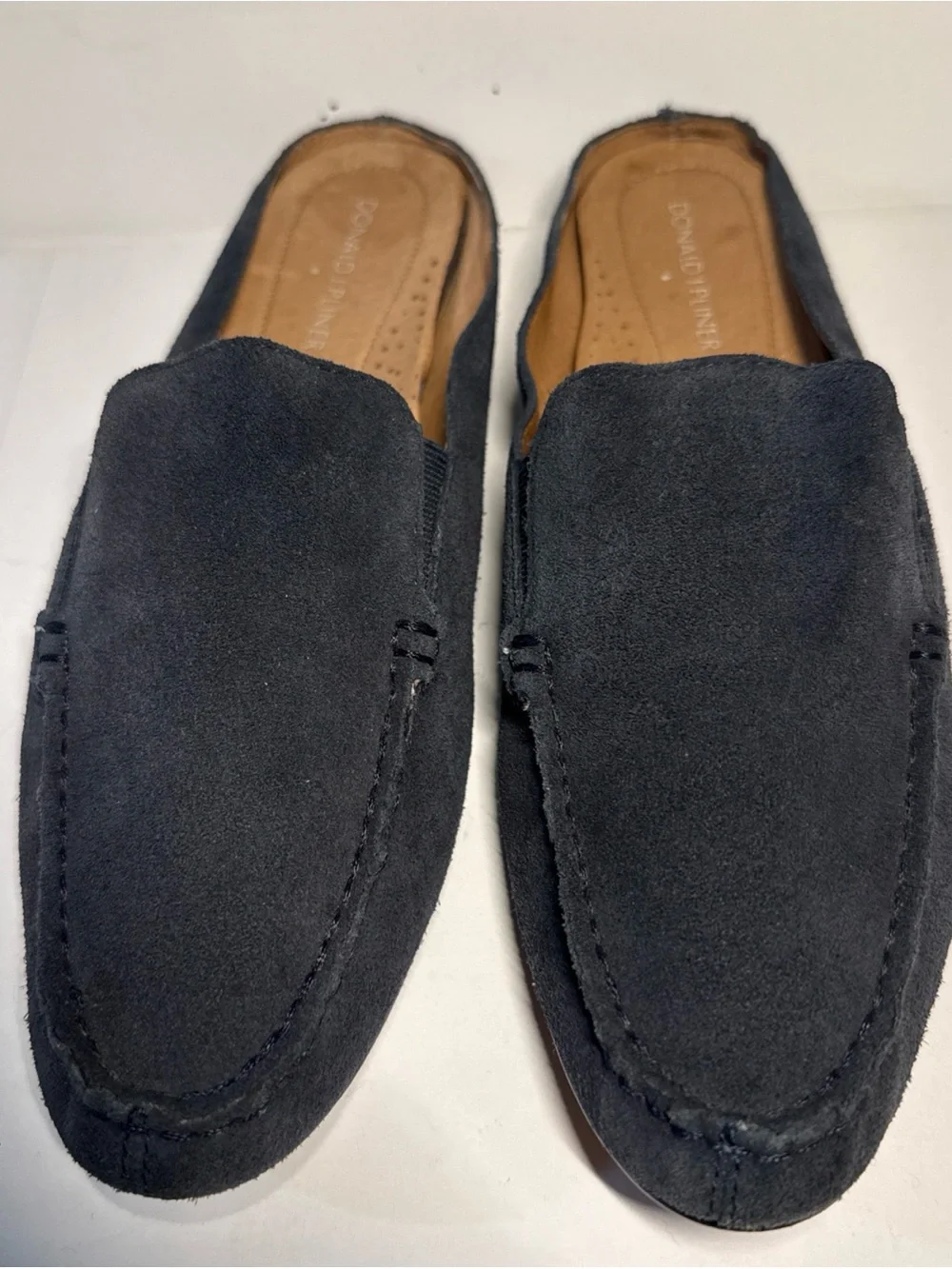 Donald J. Pliner Men's Dark Navy Suede Slip-On Loafers